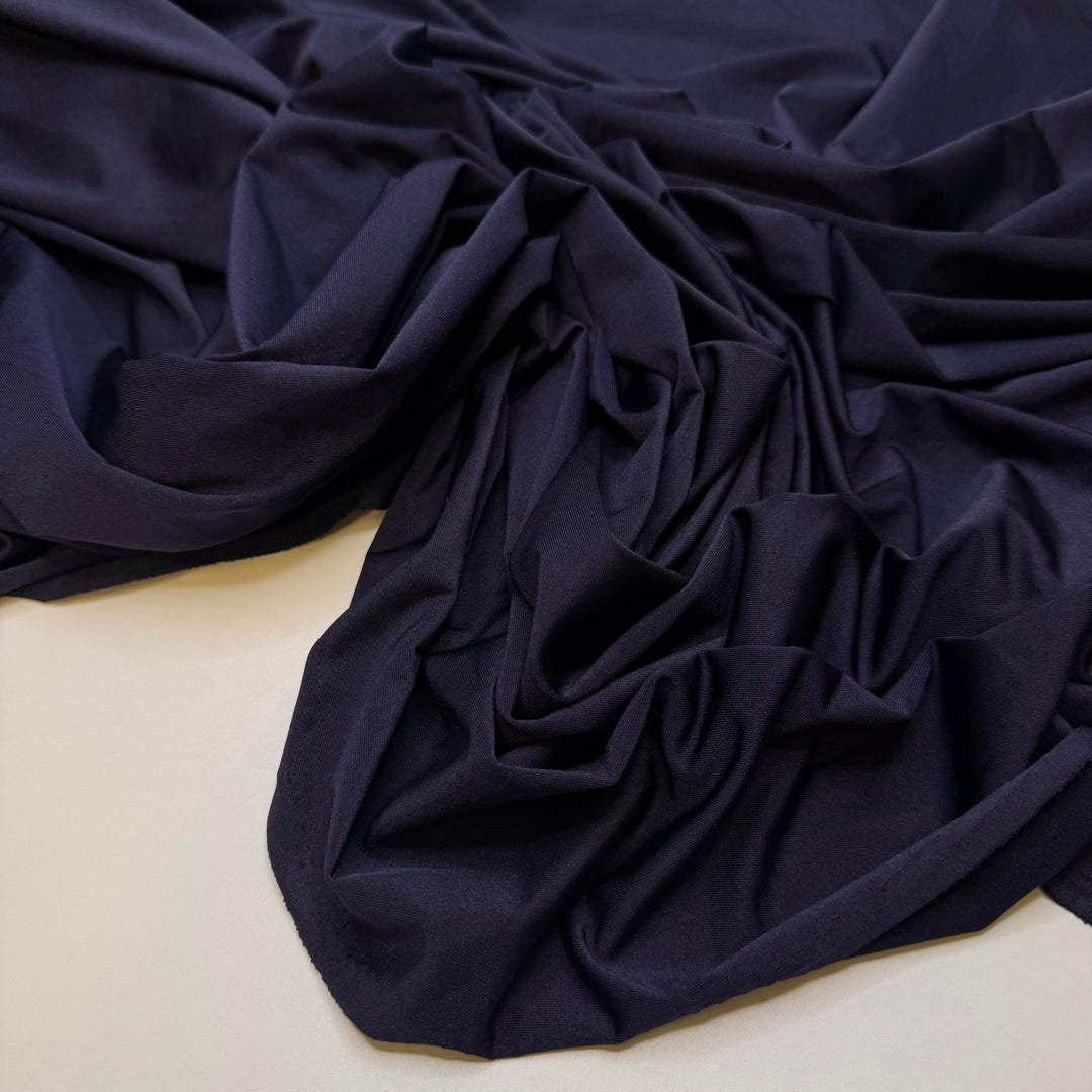 Christmas Carp - Polyester Blend Knit - Navy - 2M Bundle - True Deadstock fabric Fabric by private - Sustainable Textile | FABCYCLE
