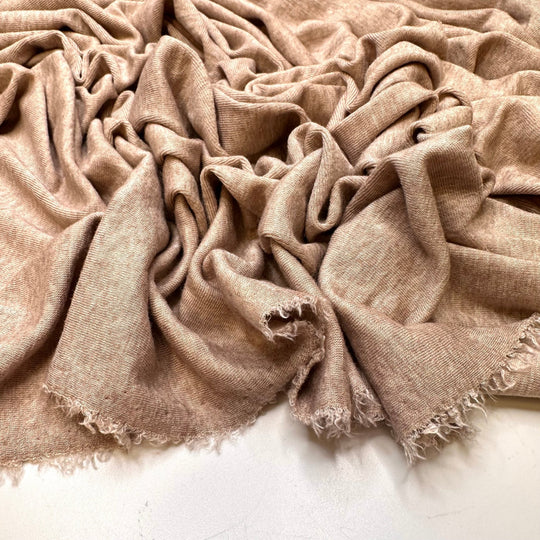 Christmas Cookie Exchange - Jersey Bamboo Blend Knit - Light Beige - 1.25M Bundle - True Deadstock fabric Fabric by private - Sustainable Textile | FABCYCLE