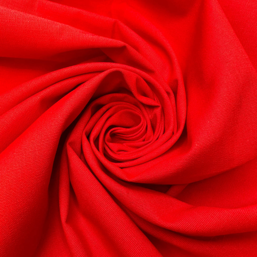 Christmas Crafts - Cotton Blend Woven - Red - 1.85M Bundle - True Deadstock fabric Fabric by private - Sustainable Textile | FABCYCLE