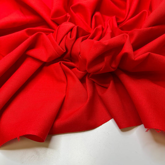 Christmas Crafts - Cotton Blend Woven - Red - 1.85M Bundle - True Deadstock fabric Fabric by private - Sustainable Textile | FABCYCLE