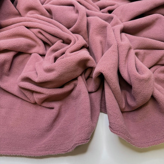 Christmas Ham - Fleece Polyester Blend Knit - Dark Pink - 1.4M Bundle - True Deadstock fabric Fabric by private - Sustainable Textile | FABCYCLE