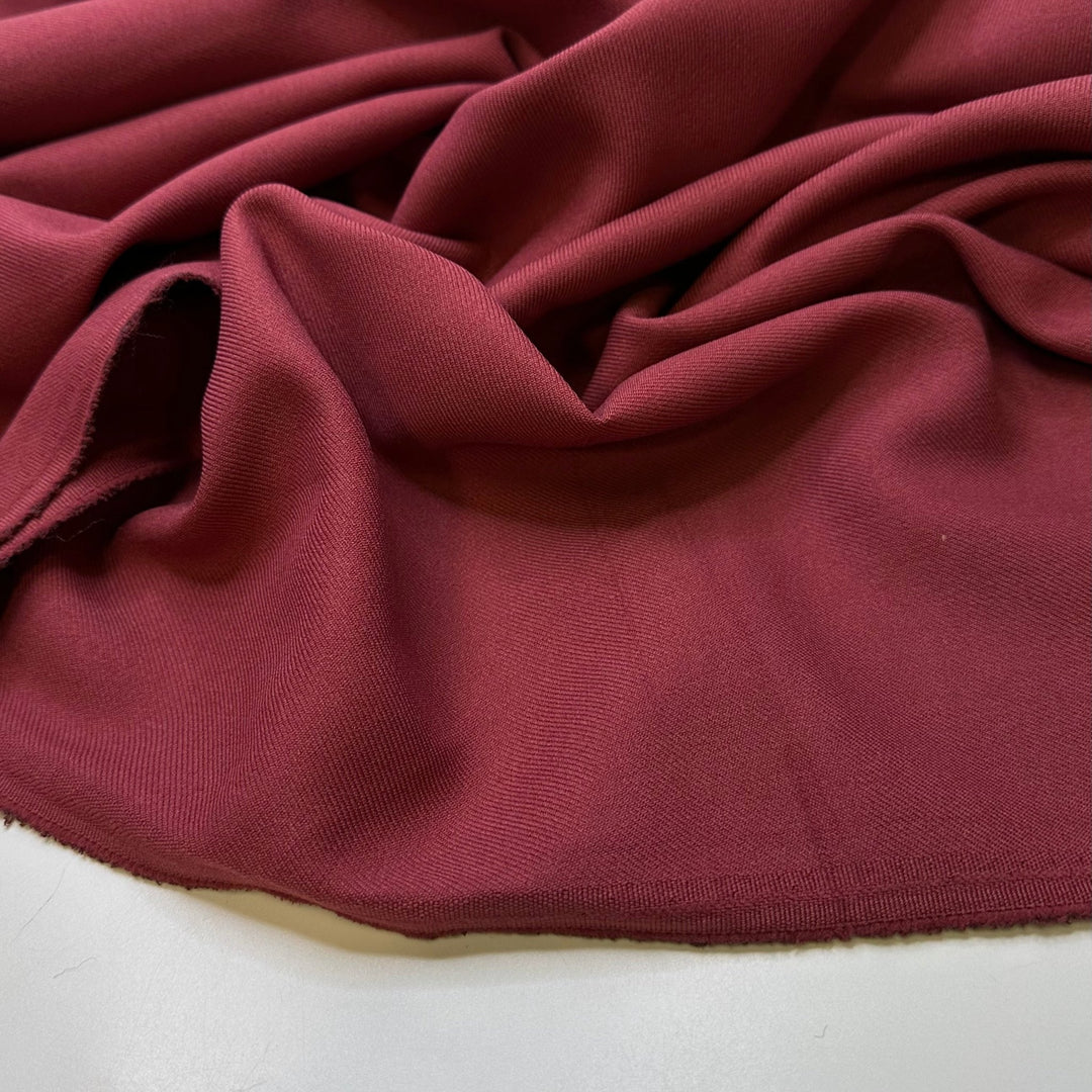 Christmas Ham - Polyester Blend Woven - Dark Red - 1.15M Bundle - True Deadstock fabric Fabric by private - Sustainable Textile | FABCYCLE