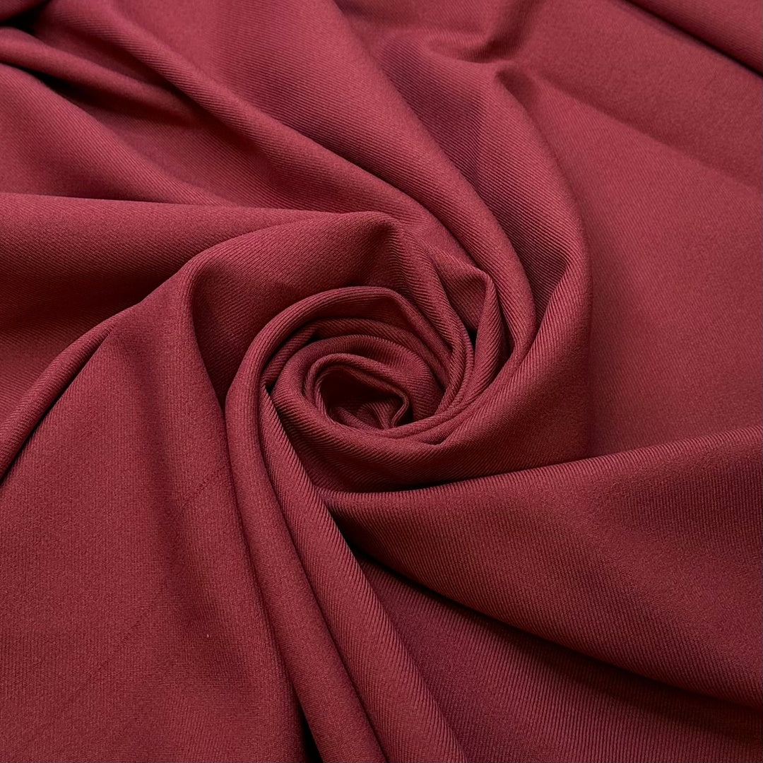 Christmas Ham - Polyester Blend Woven - Dark Red - 1.15M Bundle - True Deadstock fabric Fabric by private - Sustainable Textile | FABCYCLE