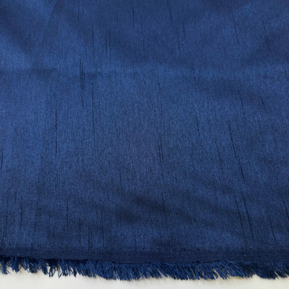 Christmas Potluck - Polyester Blend Woven - Navy - 1.4M Bundle - True Deadstock fabric Fabric by private - Sustainable Textile | FABCYCLE