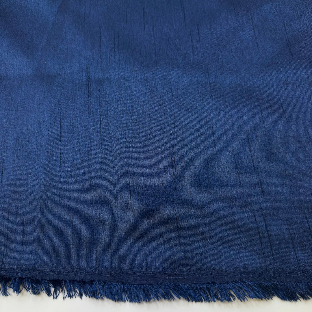 Christmas Potluck - Polyester Blend Woven - Navy - 1.4M Bundle - True Deadstock fabric Fabric by private - Sustainable Textile | FABCYCLE