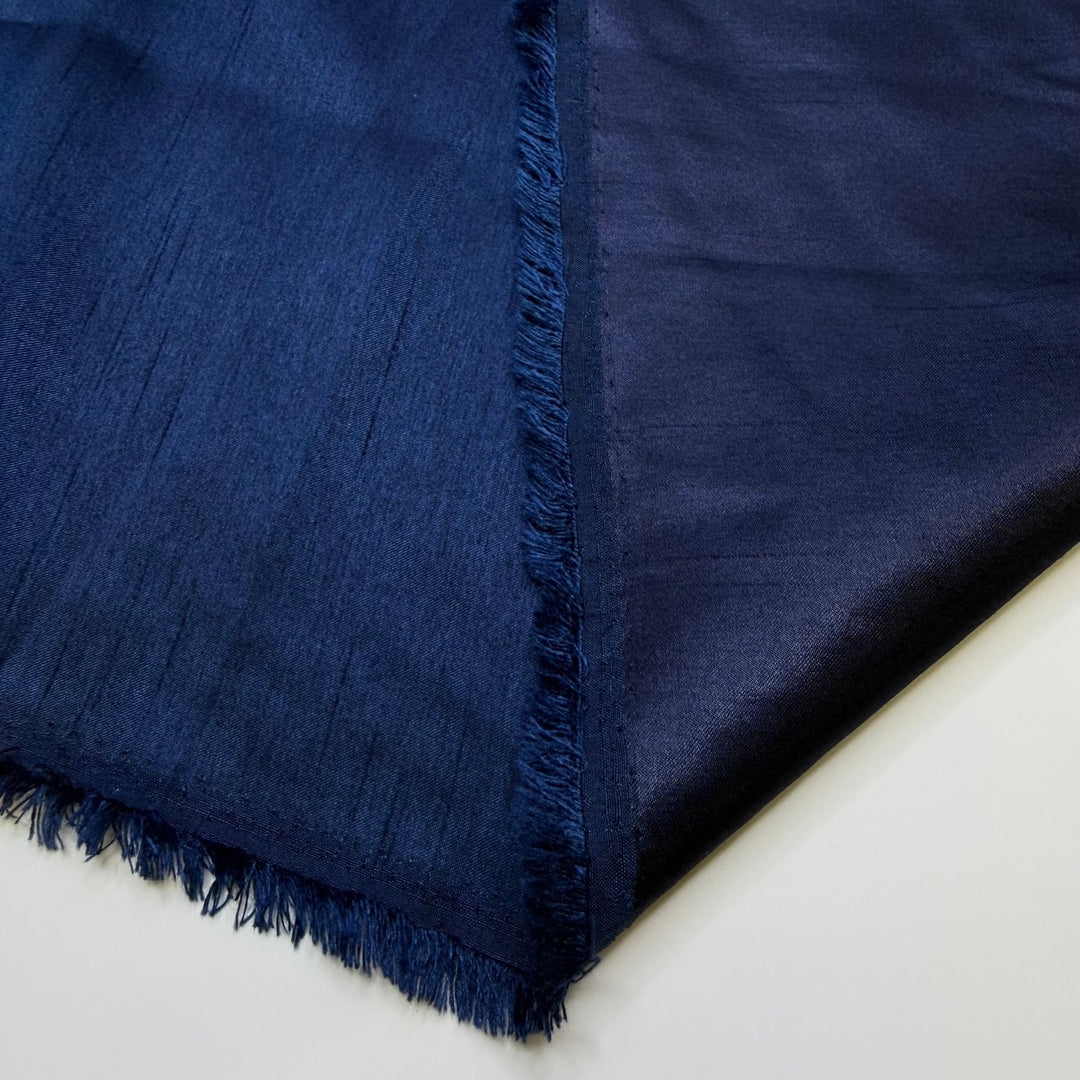 Christmas Potluck - Polyester Blend Woven - Navy - 1.4M Bundle - True Deadstock fabric Fabric by private - Sustainable Textile | FABCYCLE
