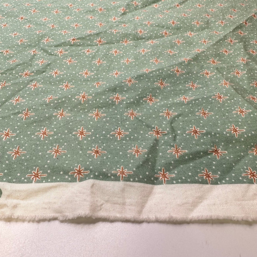 Christmas Tree Topper - Cotton Woven - Light Green Multi Geometric - 1.05M Bundle - True Deadstock fabric Fabric by private - Sustainable Textile | FABCYCLE