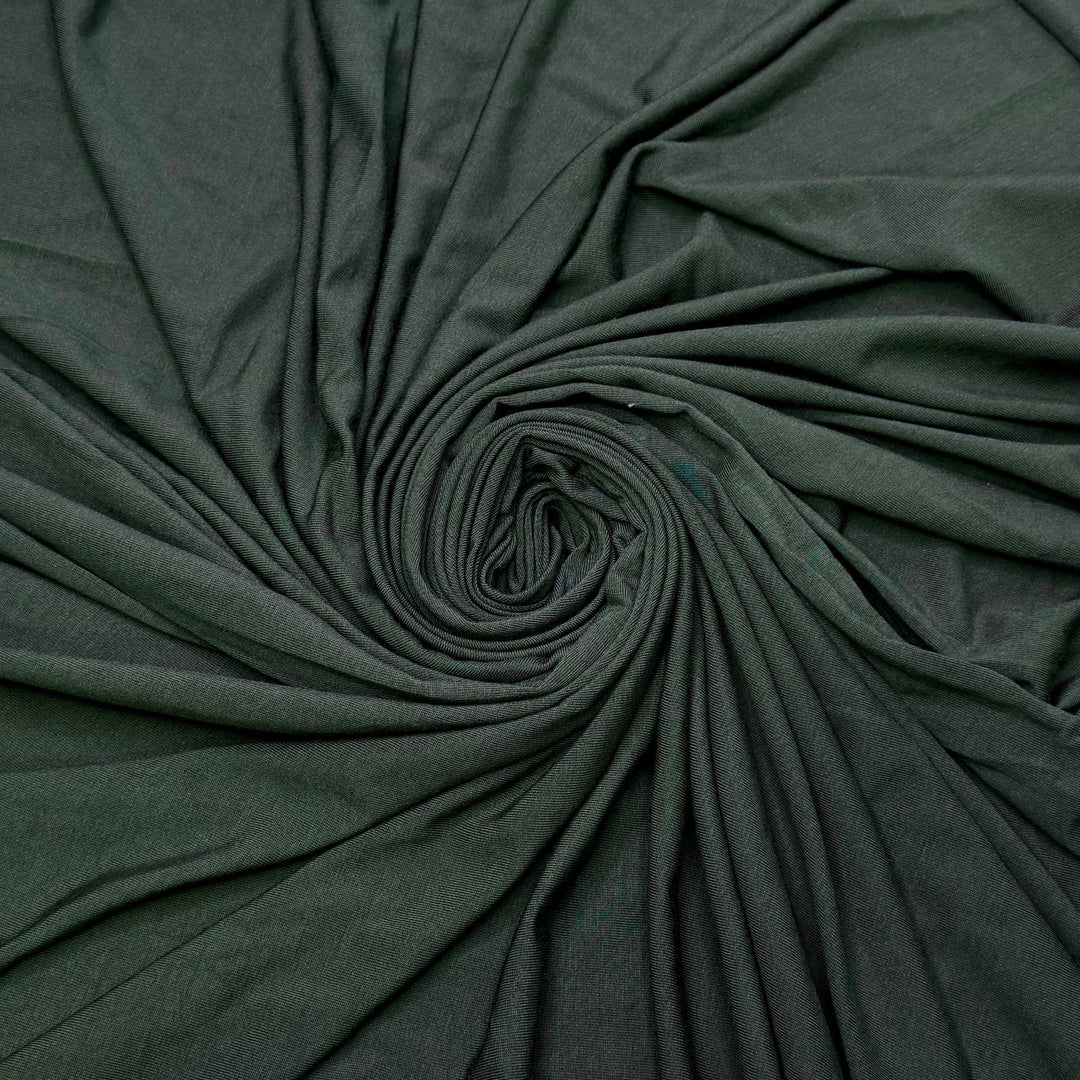 Chrysanthemum - Jersey Bamboo Blend Knit - Dark Green - 2.1M Bundle - True Deadstock fabric Fabric by private - Sustainable Textile | FABCYCLE
