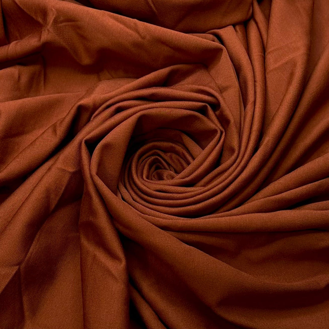 Cinnamon - Ponte Polyester Blend Knit - Dark Orange - Bundles - True Deadstock fabric Fabric by private - Sustainable Textile | FABCYCLE
