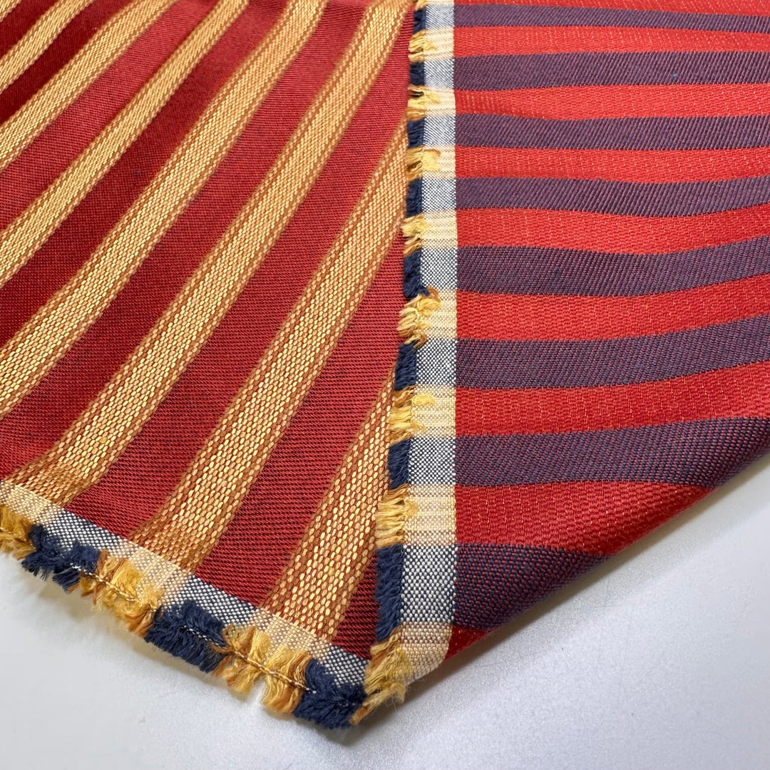 Circus - Twill Weave Cotton Blend Woven - Red/Gold Stripes - 1.9M Bundle - True Deadstock fabric Fabric by private - Sustainable Textile | FABCYCLE
