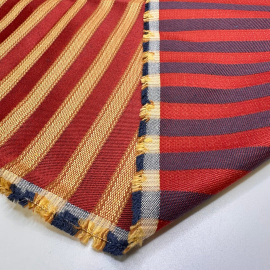 Circus - Twill Weave Cotton Blend Woven - Red/Gold Stripes - 1.9M Bundle - True Deadstock fabric Fabric by private - Sustainable Textile | FABCYCLE