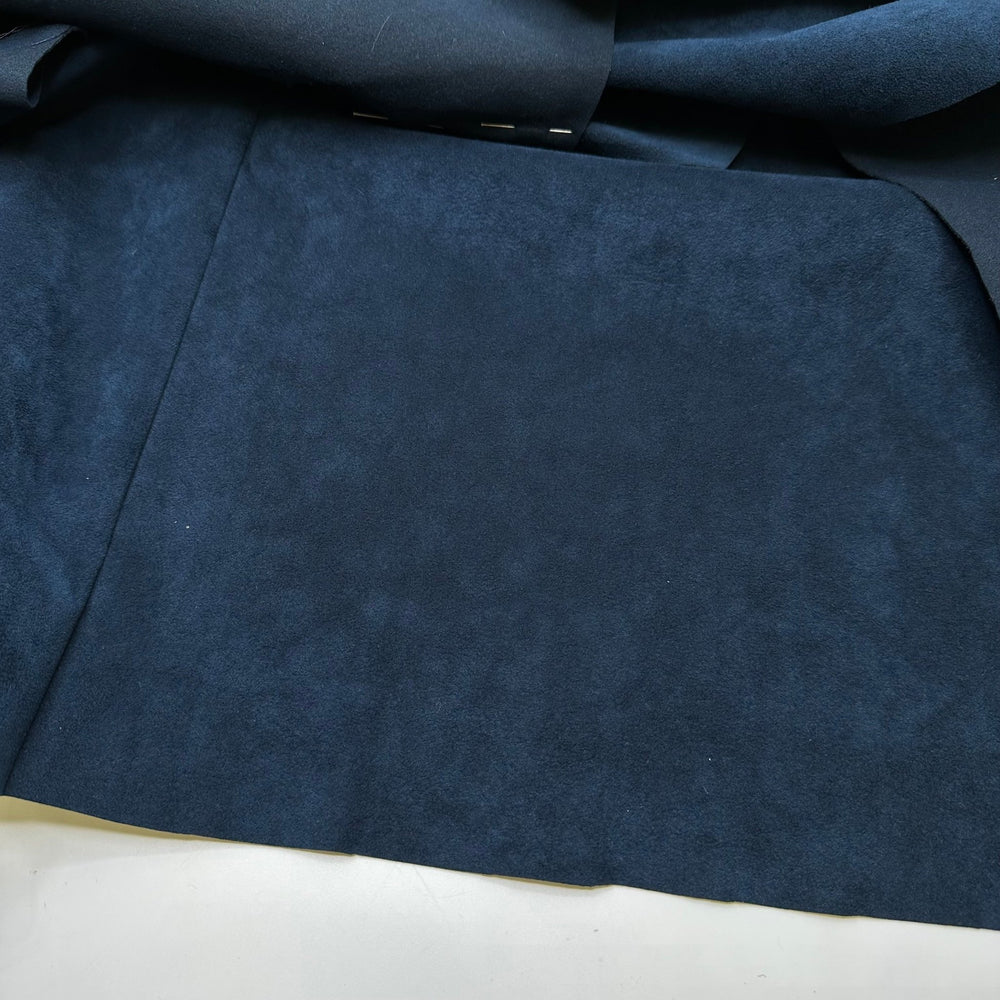 City Girl - Started Jacket Includes Pins Faux Ultra Suede Woven - Navy - 0.9M Bundle - True Deadstock fabric Fabric by private - Sustainable Textile | FABCYCLE