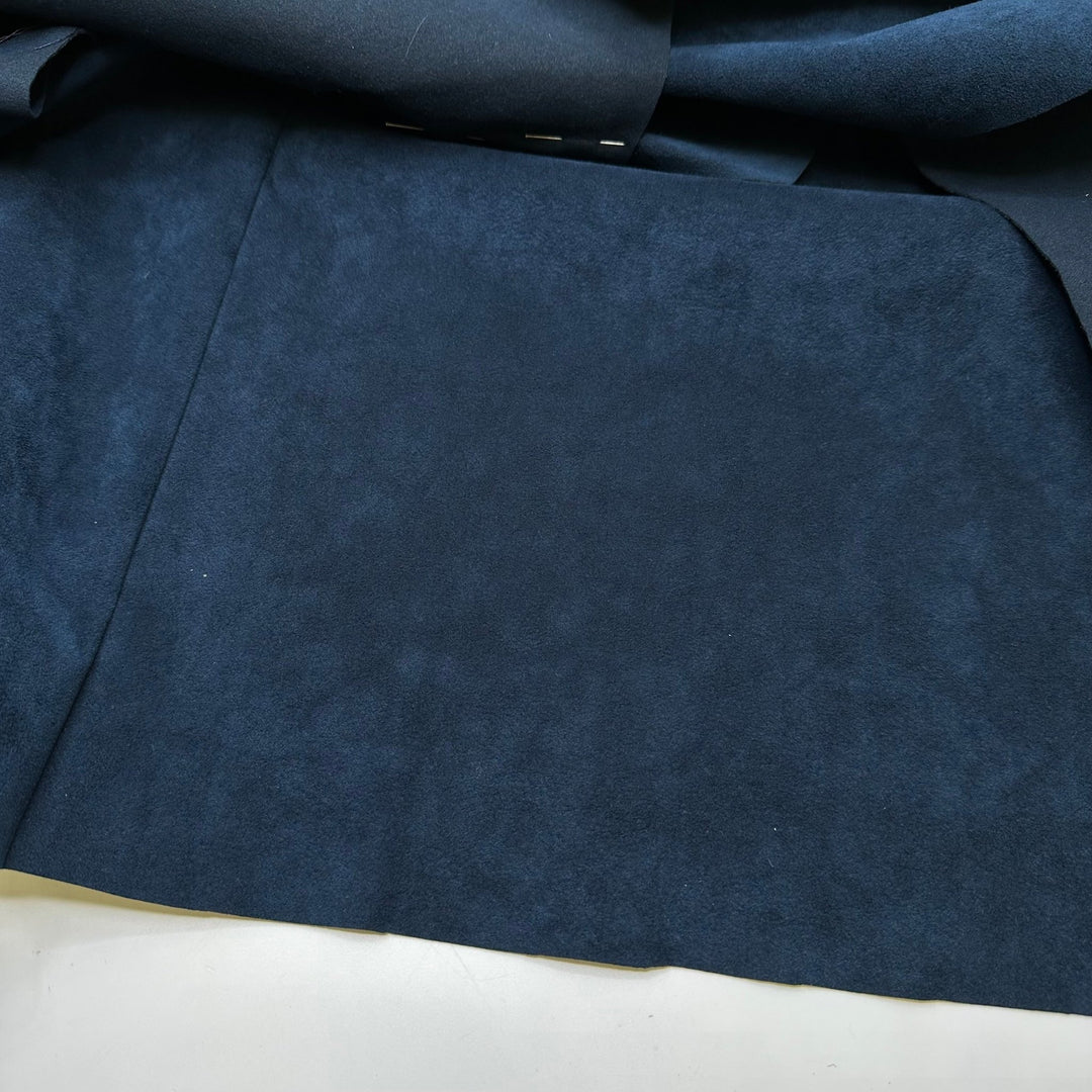 City Girl - Started Jacket Includes Pins Faux Ultra Suede Woven - Navy - 0.9M Bundle - True Deadstock fabric Fabric by private - Sustainable Textile | FABCYCLE