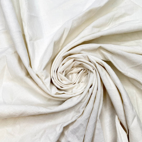 Clamshell Clutch - Cotton Woven - White - 0.95M Bundle - True Deadstock fabric Fabric by private - Sustainable Textile | FABCYCLE