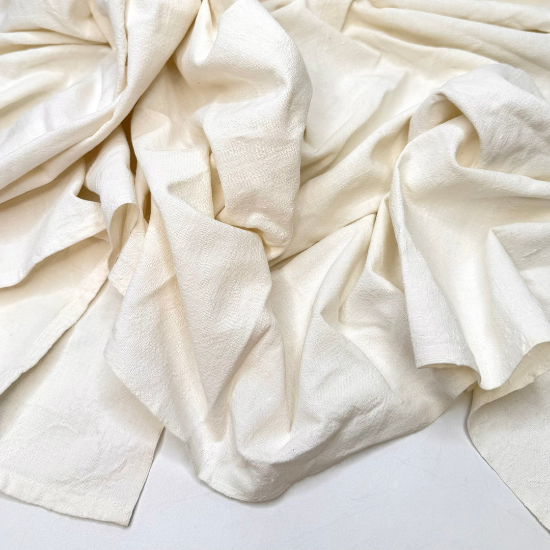 Clamshell Clutch - Cotton Woven - White - 0.95M Bundle - True Deadstock fabric Fabric by private - Sustainable Textile | FABCYCLE