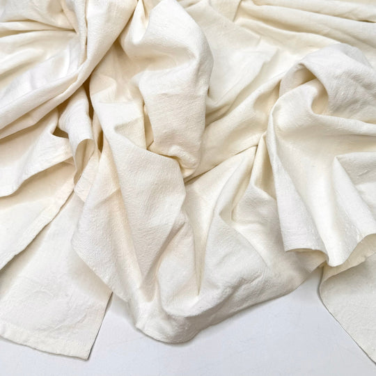 Clamshell Clutch - Cotton Woven - White - 0.95M Bundle - True Deadstock fabric Fabric by private - Sustainable Textile | FABCYCLE