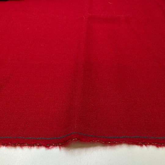 Classic Red Lip - Crepe Wool Woven - Red - 1.55M Bundle - True Deadstock fabric Fabric by private - Sustainable Textile | FABCYCLE