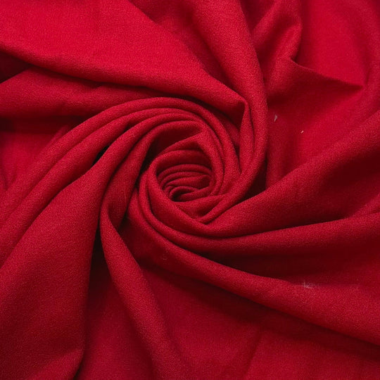 Classic Red Lip - Crepe Wool Woven - Red - 1.55M Bundle - True Deadstock fabric Fabric by private - Sustainable Textile | FABCYCLE