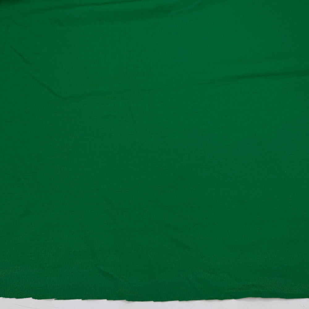 Cleaning The Pool - Rib Knit Polyester Blend Knit - Green - 1M Bundle - True Deadstock fabric Fabric by private - Sustainable Textile | FABCYCLE