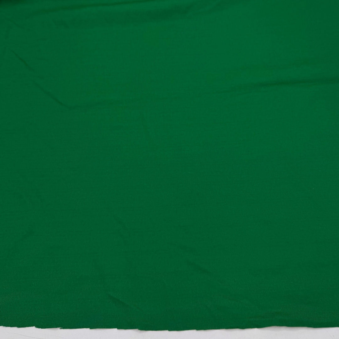 Cleaning The Pool - Rib Knit Polyester Blend Knit - Green - 1M Bundle - True Deadstock fabric Fabric by private - Sustainable Textile | FABCYCLE