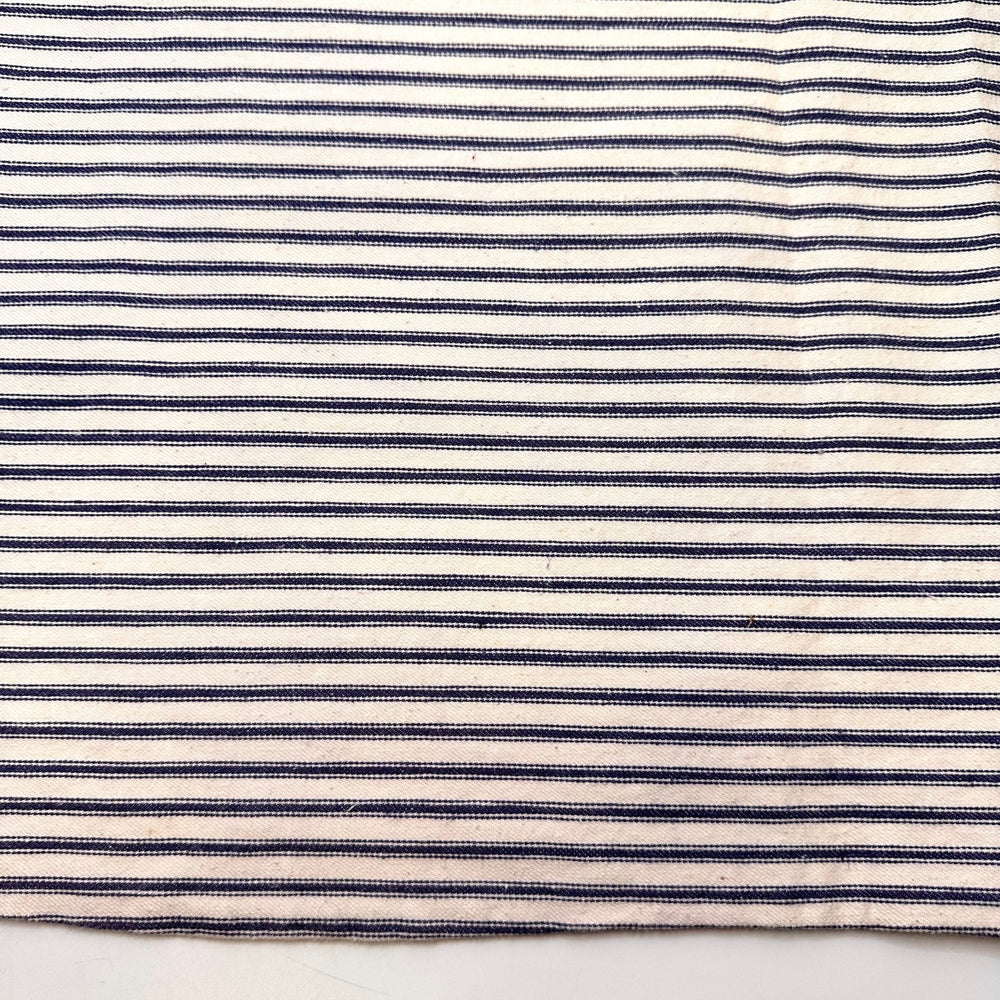 Cleaning Up After Everyone Leaves - Cotton Woven - White/Blue Stripes - 3.55M Bundle - True Deadstock fabric Fabric by private - Sustainable Textile | FABCYCLE