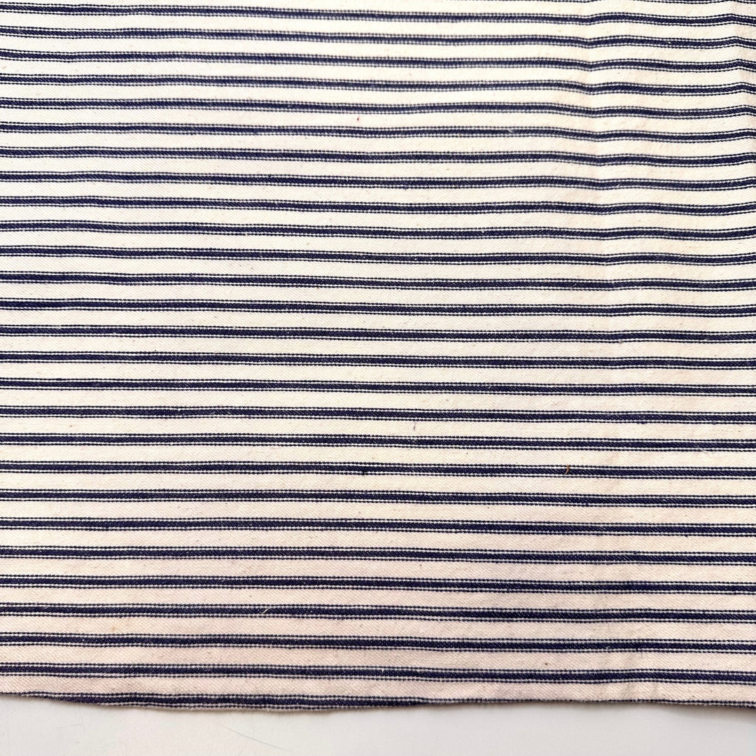 Cleaning Up After Everyone Leaves - Cotton Woven - White/Blue Stripes - 3.55M Bundle - True Deadstock fabric Fabric by private - Sustainable Textile | FABCYCLE