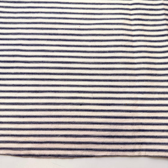 Cleaning Up After Everyone Leaves - Cotton Woven - White/Blue Stripes - 3.55M Bundle - True Deadstock fabric Fabric by private - Sustainable Textile | FABCYCLE