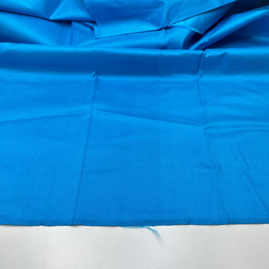 Cleansing Myself Of Bad Vibes - Raw Silk Woven - Blue/Turquoise - 2.6M Bundle - True Deadstock fabric Fabric by private - Sustainable Textile | FABCYCLE