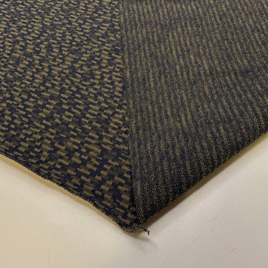 Climbing All The Steps - Interlock Polyester Blend Knit - Dark Navy Multi Abstract - Bundles - True Deadstock fabric Fabric by private - Sustainable Textile | FABCYCLE