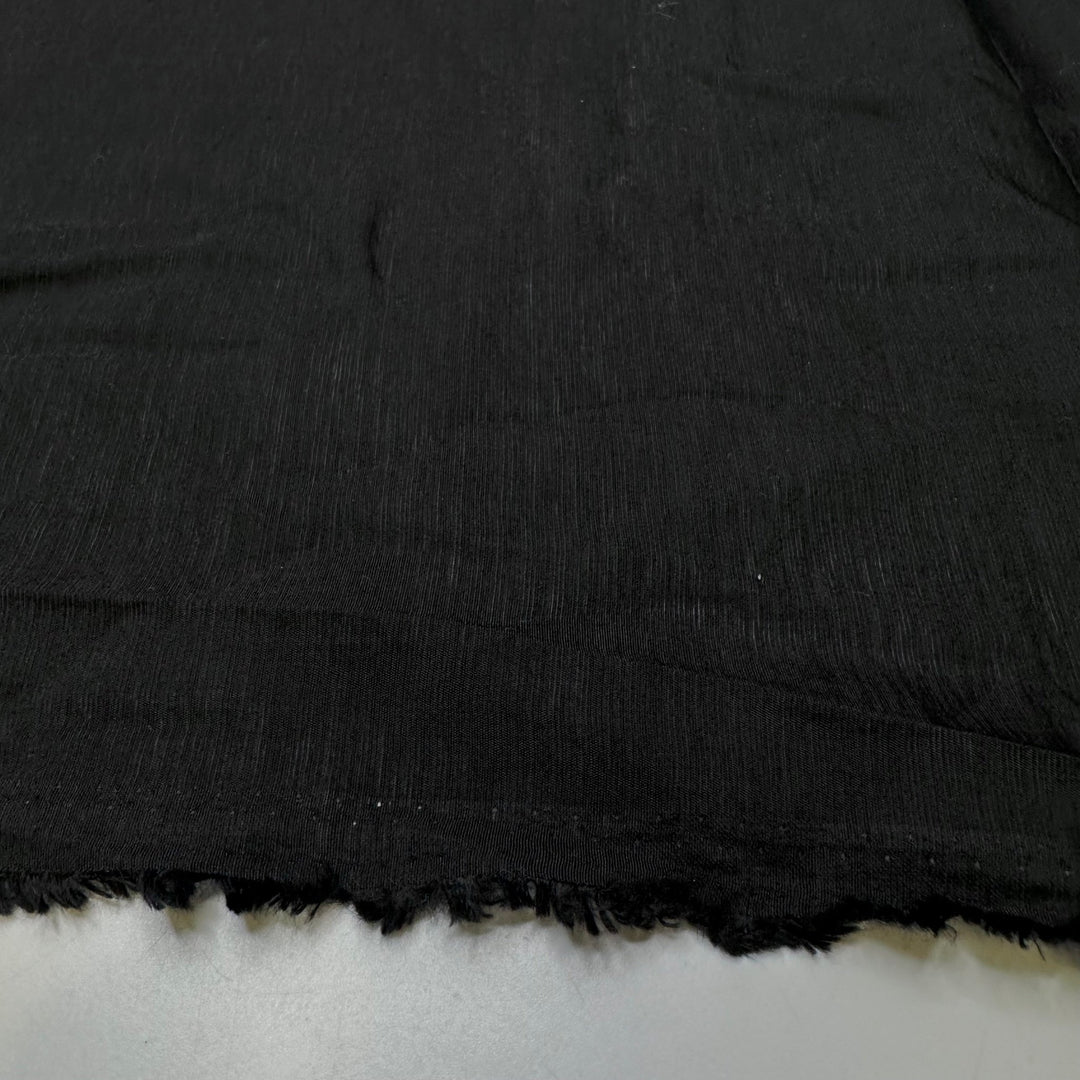 Cloaked In The Dark Of The New Moon - Poly/Tencel Woven - Black - Bundles - True Deadstock fabric Fabric by private - Sustainable Textile | FABCYCLE