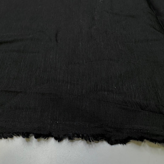 Cloaked In The Dark Of The New Moon - Poly/Tencel Woven - Black - Bundles - True Deadstock fabric Fabric by private - Sustainable Textile | FABCYCLE