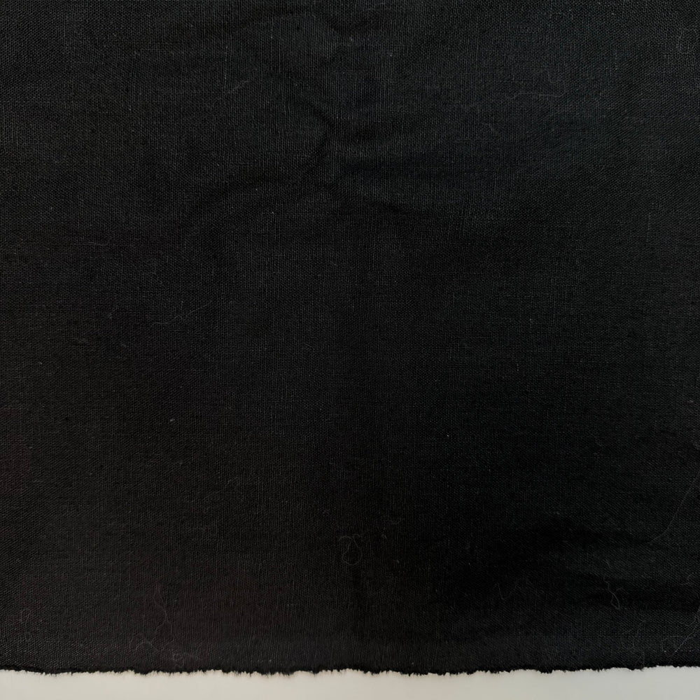 Clock Strikes Midnight - Linen Blend Woven - Black - 2.6M Bundle - True Deadstock fabric Fabric by private - Sustainable Textile | FABCYCLE
