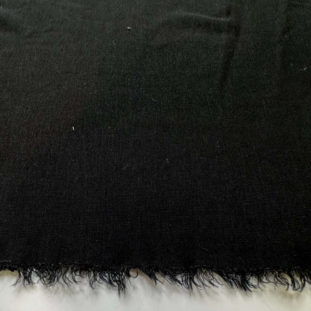 Close Your Eyes - Jersey Bamboo Blend Knit - Black - 2.4M Bundle - True Deadstock fabric Fabric by private - Sustainable Textile | FABCYCLE