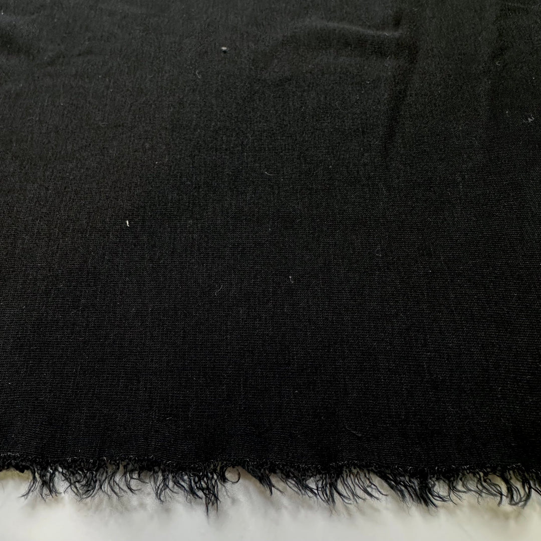 Close Your Eyes - Jersey Bamboo Blend Knit - Black - 2.4M Bundle - True Deadstock fabric Fabric by private - Sustainable Textile | FABCYCLE