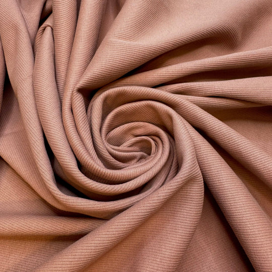 Closing Time - Rib Knit Cotton Knit - Beige - 2.8M Bundle - True Deadstock fabric Fabric by private - Sustainable Textile | FABCYCLE