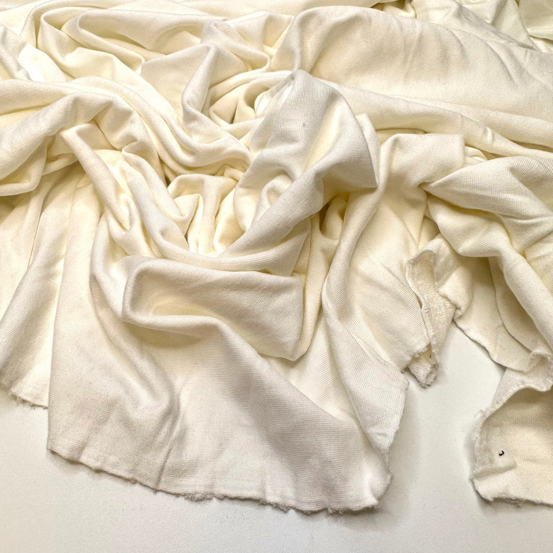 Cloud Cover - French Terry Natural Blend Knit - Light Cream - 1.7M Bundle - True Deadstock fabric Fabric by private - Sustainable Textile | FABCYCLE