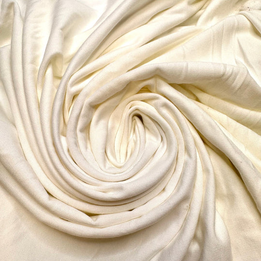 Cloud Cover - French Terry Natural Blend Knit - Light Cream - 1.7M Bundle - True Deadstock fabric Fabric by private - Sustainable Textile | FABCYCLE