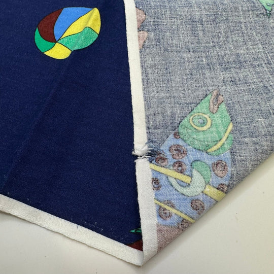 Clown Fish Concert - Cotton Woven - Navy Multi Funny Fish - Bundles - True Deadstock fabric Fabric by private - Sustainable Textile | FABCYCLE