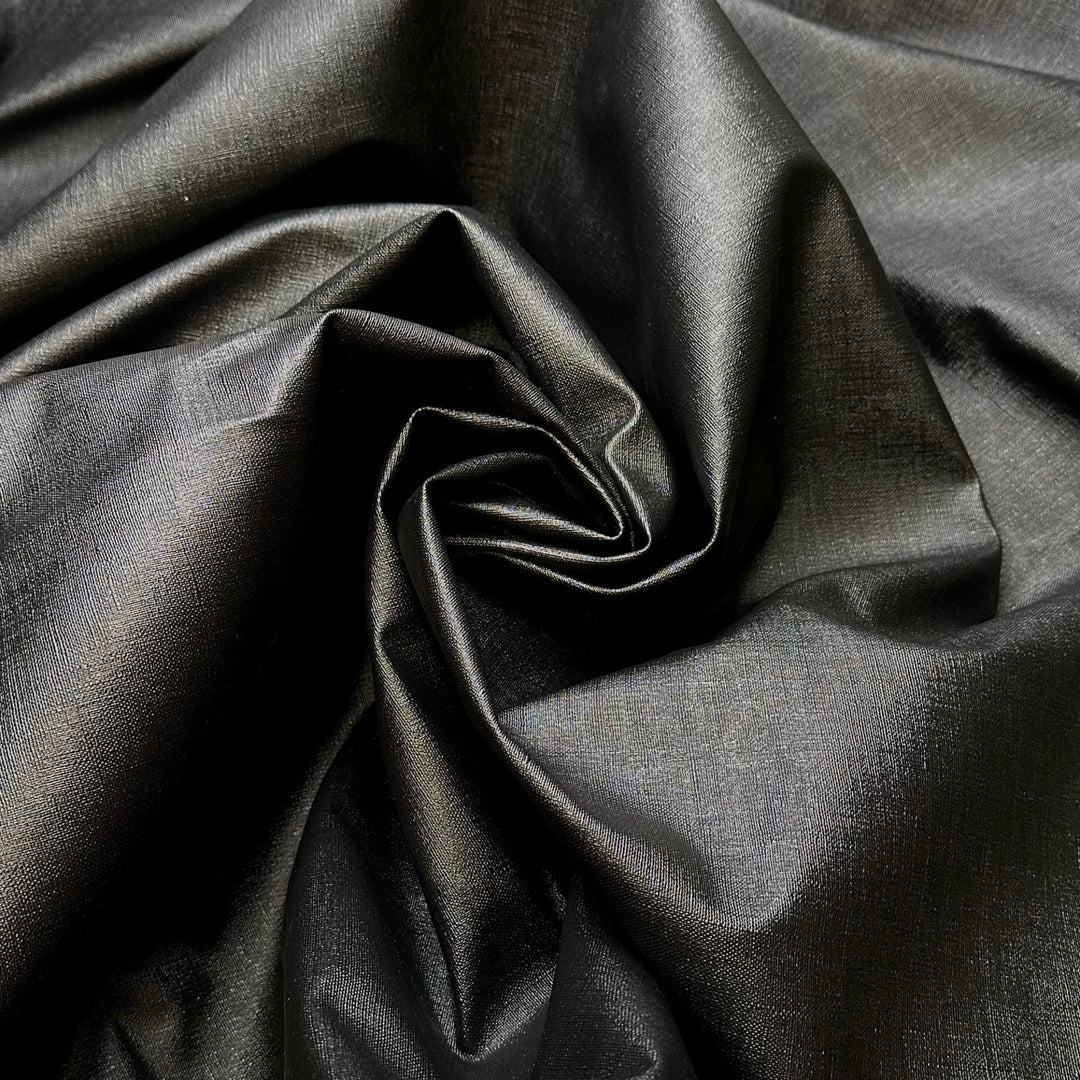 Coal For The Fire - Waterproof Poly/PU Woven - Black - 1.5M Bundle - True Deadstock fabric Fabric by private - Sustainable Textile | FABCYCLE