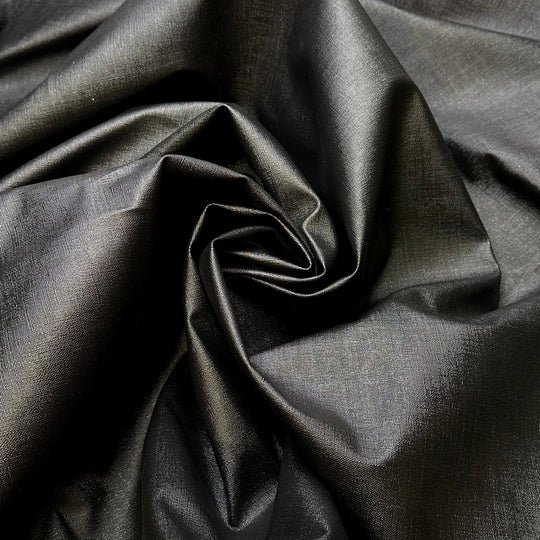 Coal For The Fire - Waterproof Poly/PU Woven - Black - 1.5M Bundle - True Deadstock fabric Fabric by private - Sustainable Textile | FABCYCLE