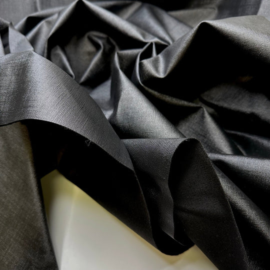 Coal For The Fire - Waterproof Poly/PU Woven - Black - 1.5M Bundle - True Deadstock fabric Fabric by private - Sustainable Textile | FABCYCLE