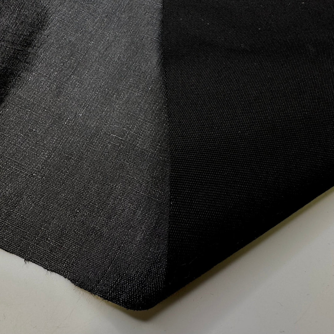 Coal For The Fire - Waterproof Poly/PU Woven - Black - 1.5M Bundle - True Deadstock fabric Fabric by private - Sustainable Textile | FABCYCLE
