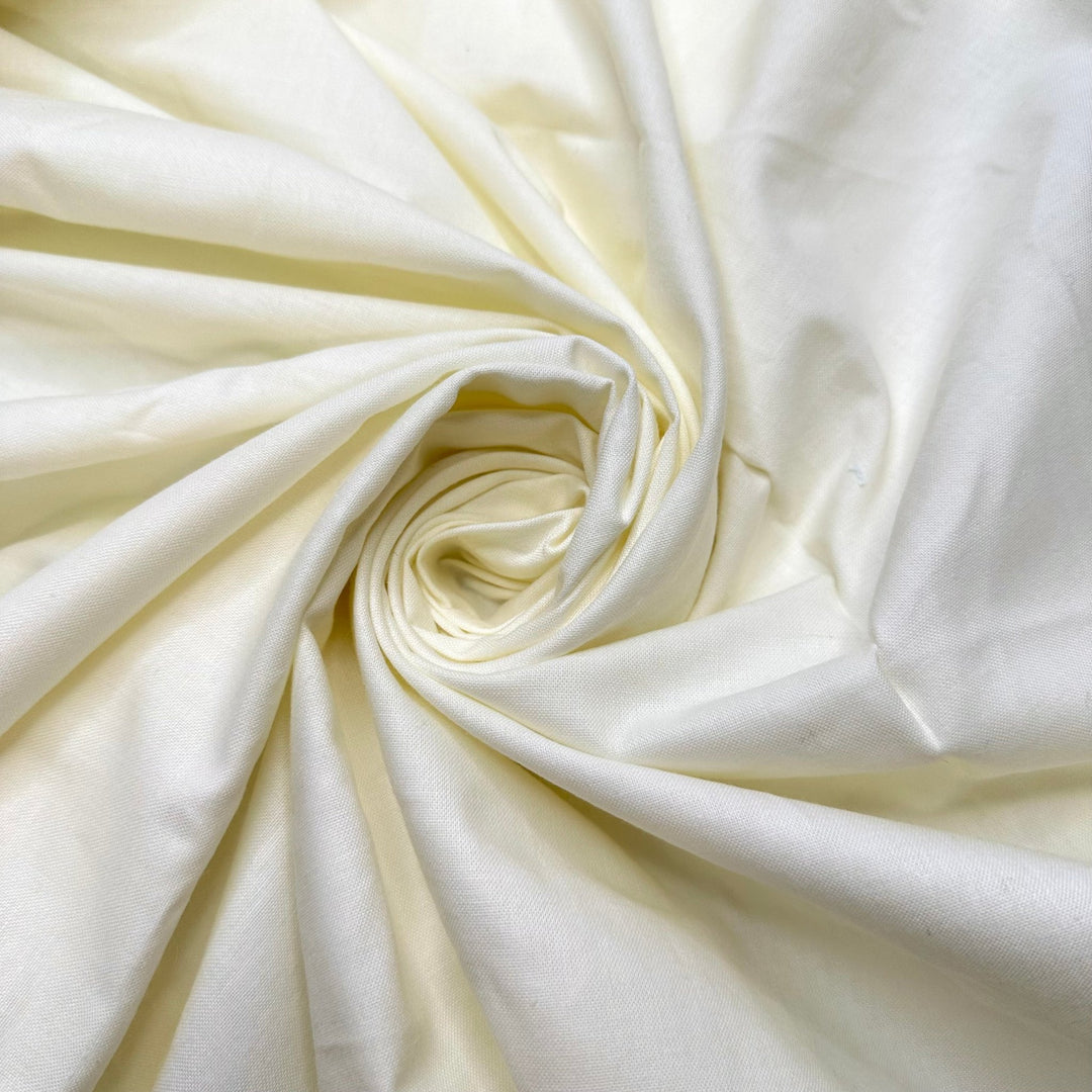 Coconut Cake - Poly/Cotton Woven - Cream - 1.6M Bundle - True Deadstock fabric Fabric by private - Sustainable Textile | FABCYCLE