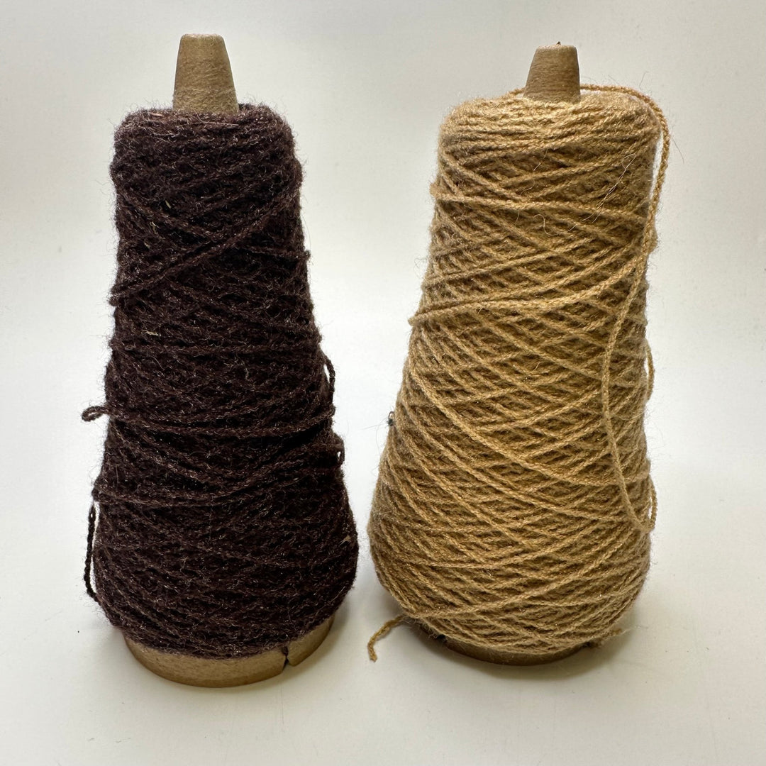 Coffee Cone Yarn - Beige/Brown - 2 Pack - True Deadstock supplies Fabric by private - Sustainable Textile | FABCYCLE
