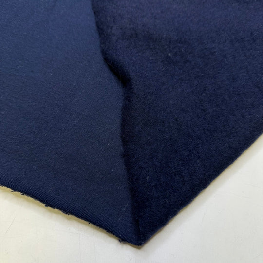 Cold Fall Nights - Jersey Fleece Polyester Blend Knit - Dark Navy - 2M Bundle - True Deadstock fabric Fabric by private - Sustainable Textile | FABCYCLE
