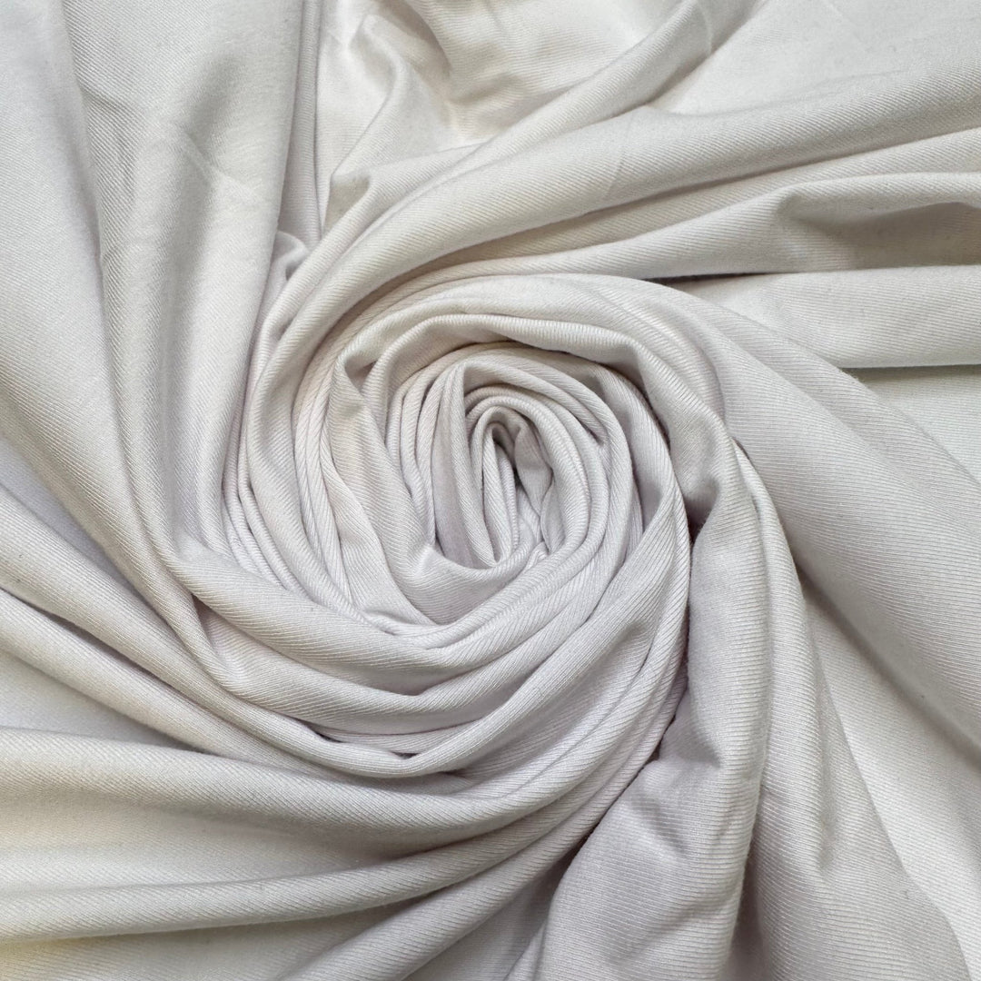 Cold Foam - Jersey Natural Blend Knit - White - 1.7M Bundle - True Deadstock fabric Fabric by private - Sustainable Textile | FABCYCLE