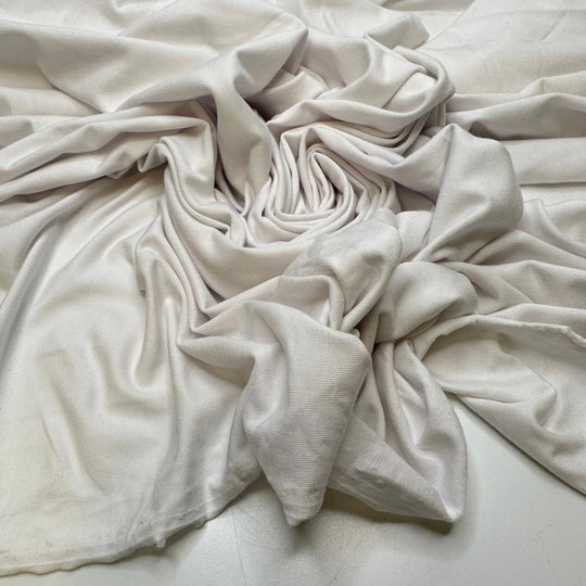 Cold Foam - Jersey Natural Blend Knit - White - 1.7M Bundle - True Deadstock fabric Fabric by private - Sustainable Textile | FABCYCLE