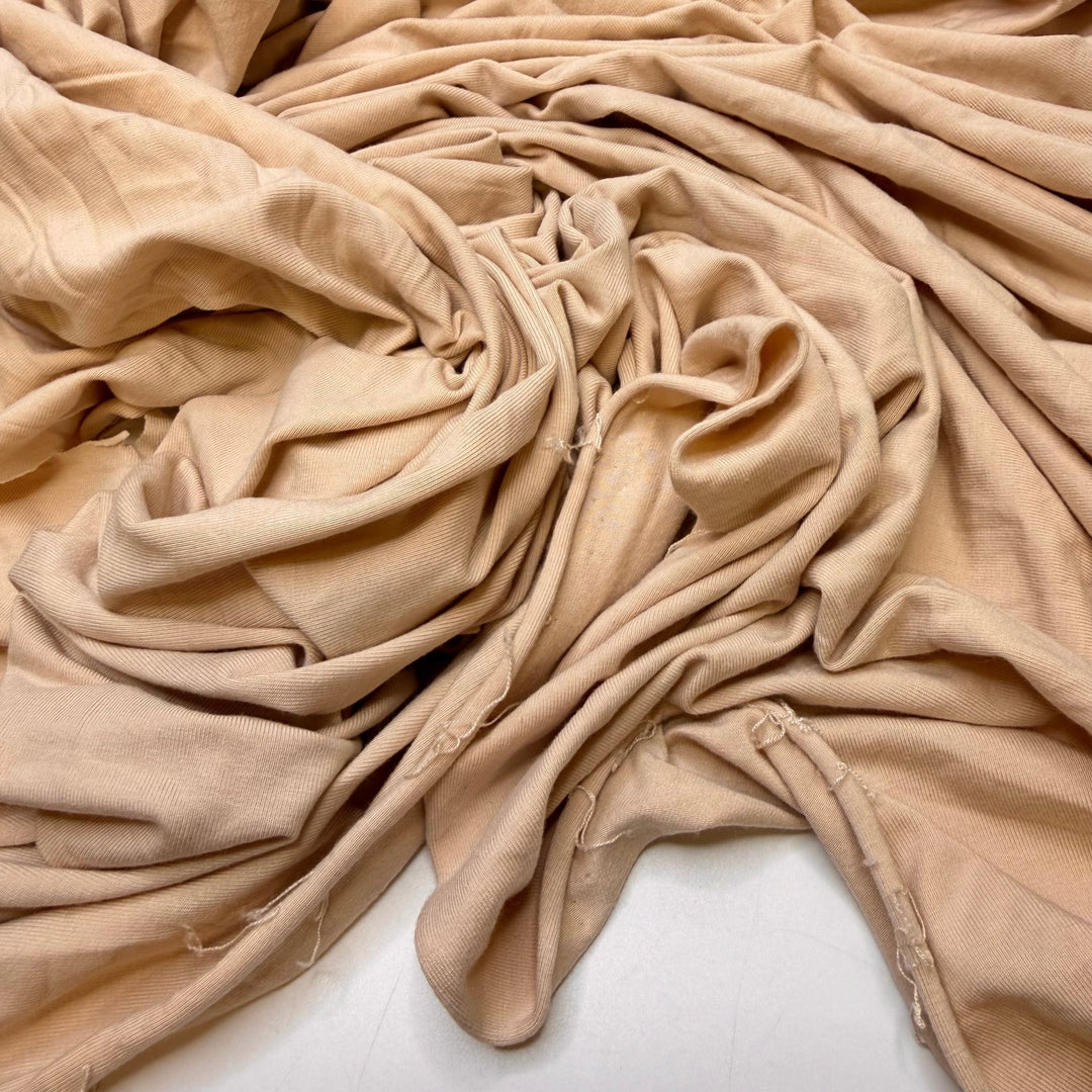 Collecting Tree Sap - Jersey Bamboo Blend Knit - Light Beige - 1M Bundle - True Deadstock fabric Fabric by private - Sustainable Textile | FABCYCLE