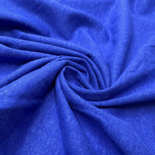 Colour Therapy - Jersey Linen Blend Knit - Cobalt Blue - 2.4M Bundle - True Deadstock fabric Fabric by private - Sustainable Textile | FABCYCLE