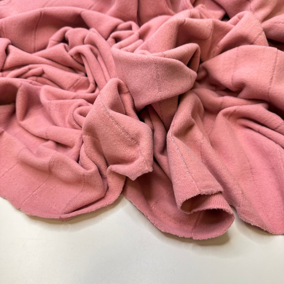 Comfort Food - Fleece Polyester Blend Knit - Pink Stripes - 2.2M Bundle - True Deadstock fabric Fabric by private - Sustainable Textile | FABCYCLE